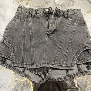 Stylish Gray Denim Shorts